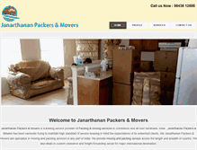 Tablet Screenshot of janarthananpackersandmovers.in